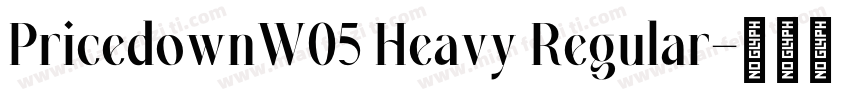 PricedownW05 Heavy Regular字体转换